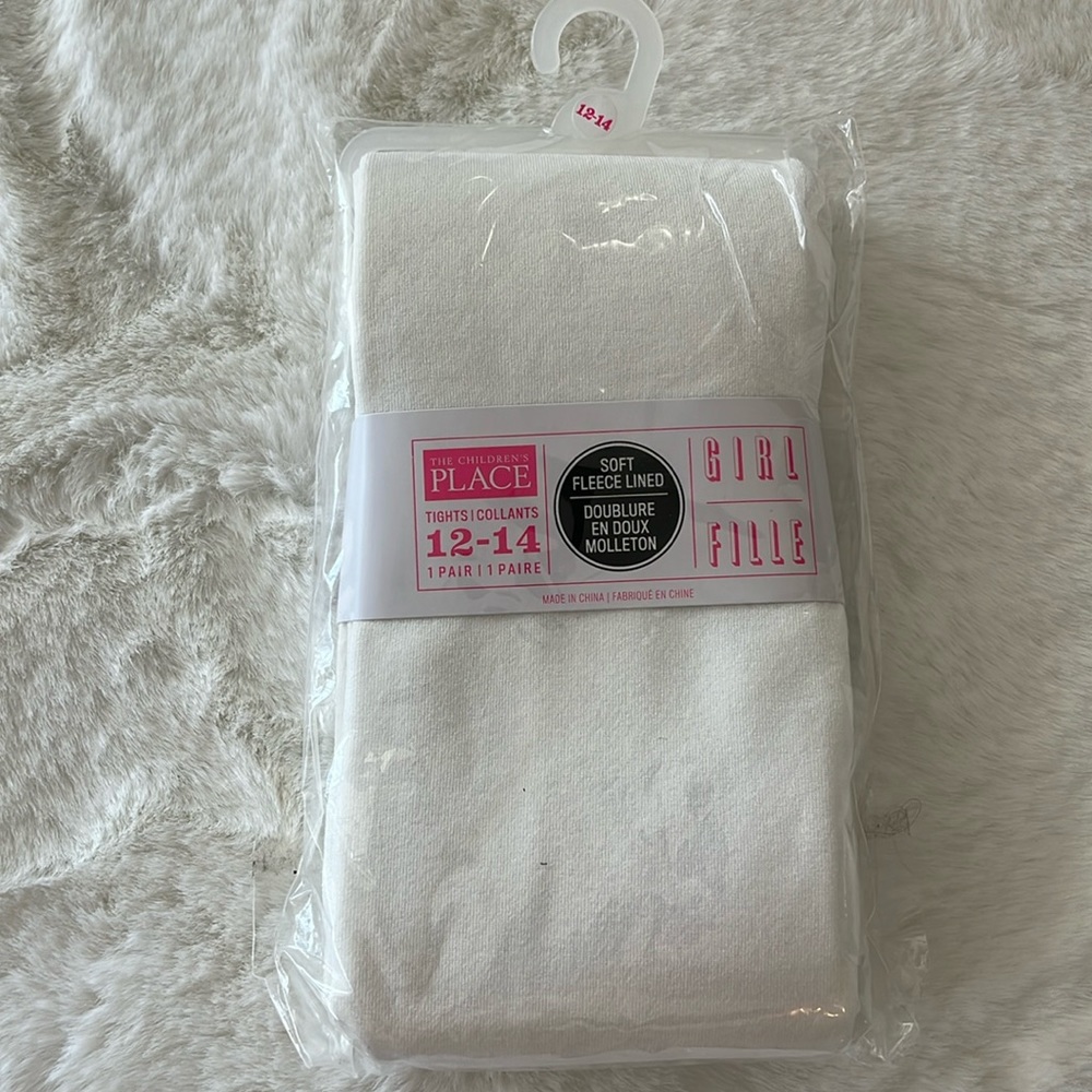 NWT Children’s Place fleece lined tights size 12-14
